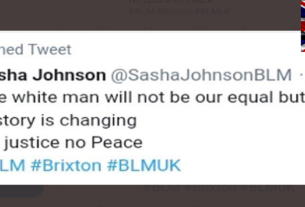 black lives matter uk leader sasha johnson states the white man will not be our equal but our slave