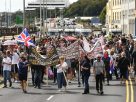 Anti illegal migration protest protest in Dover Kent.