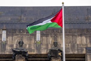Scotland flies Palestinian flag in betrayal of our Israeli ally.