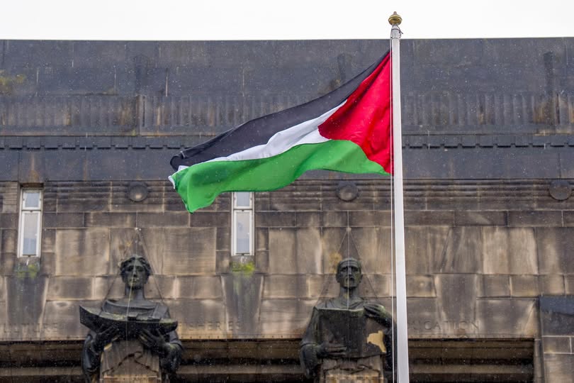 Scotland flies Palestinian flag in betrayal of our Israeli ally.